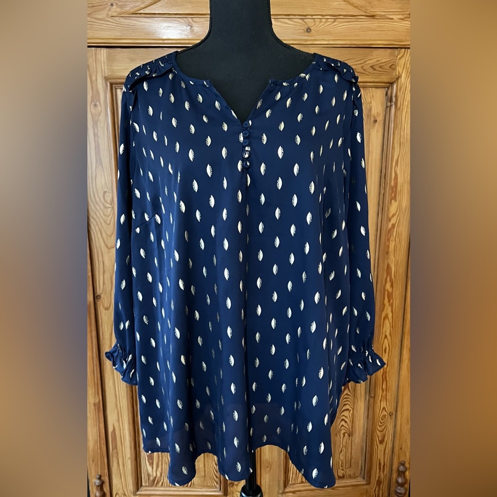 Blue and Gold Blouse
